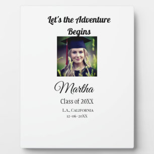 Graduation congrats add name photo city date class plaque