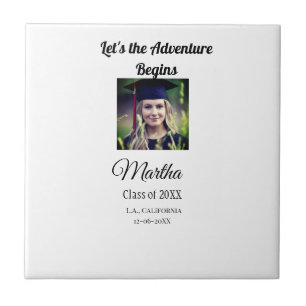 Graduation congrats add name photo city date class tile