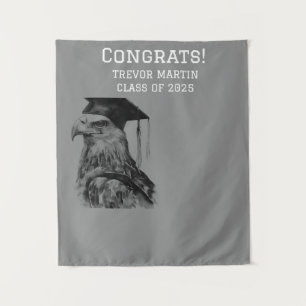 Graduation Congrats Backdrop Eagle Tapestry