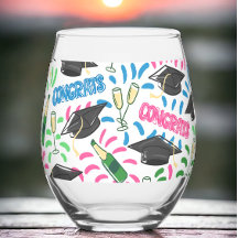 Graduation Congrats Champagne Confetti Colourful 