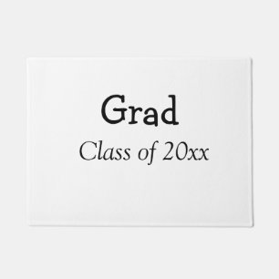 Graduation congrats class of 20xx add name text doormat