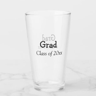 Graduation congrats class of 20xx add name text glass