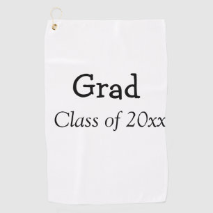 Graduation congrats class of 20xx add name text golf towel
