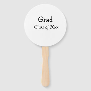 Graduation congrats class of 20xx add name text hand fan