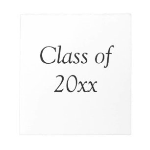 Graduation congrats class of 20xx add name text notepad