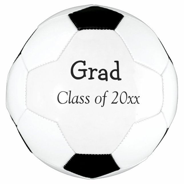 Graduation congrats class of 20xx add name text soccer ball (Front)