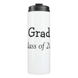 Graduation congrats class of 20xx add name text thermal tumbler