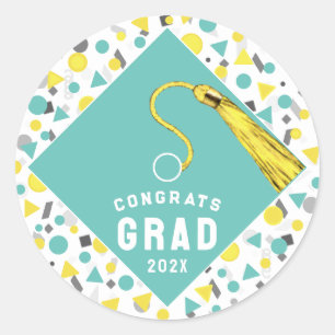 Graduation Congrats Classic Round Sticker