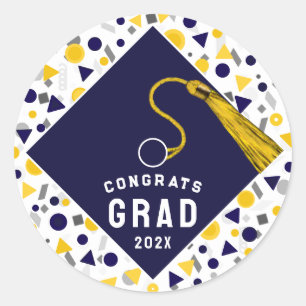 Graduation Congrats Classic Round Sticker