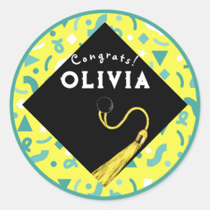Graduation Congrats Classic Round Sticker