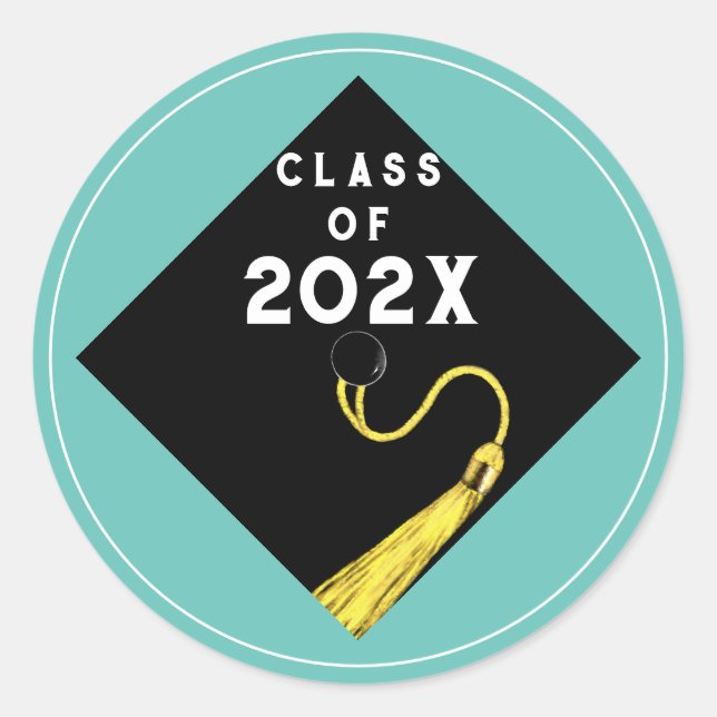 Graduation Congrats Classic Round Sticker (Front)