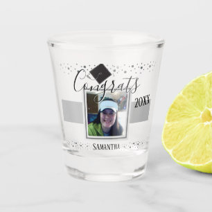 Graduation Congrats Custom Name and Photo Shot Glass