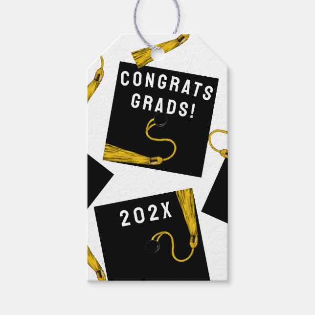Graduation Congrats Grads Gift Tags (Front)