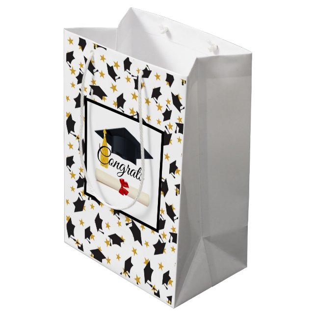 Graduation Congrats Medium Gift Bag (Back Angled)