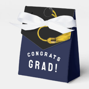 Graduation Congrats Navy Blue Favour Box