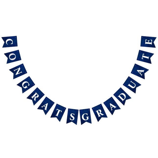 Graduation congrats on blue bunting  (All)