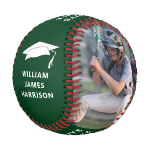 Graduation Congrats Photo Green Baseball
