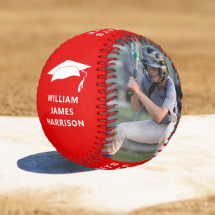 Graduation Congrats Photo Red Baseball