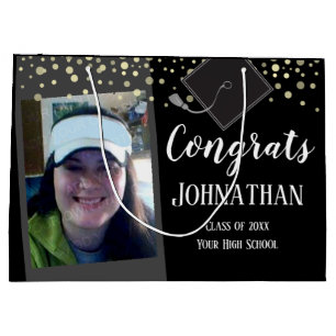 Graduation Congrats Two Photo Large Gift Bag