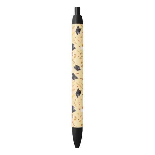 Graduation Congratulations  Black Ink Pen (Front Vertical)