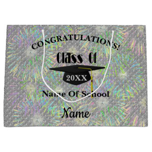 Graduation Congratulations Cap Personalised Large Gift Bag