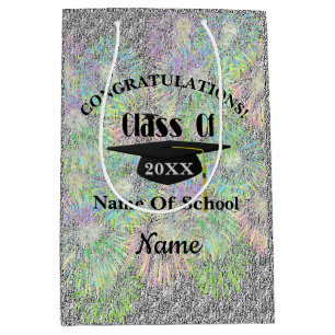 Graduation Congratulations Cap Personalised Medium Gift Bag