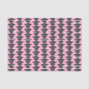 Graduation Congratulations Cap Pink Tissue Paper