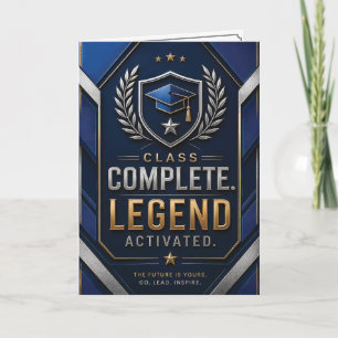 Graduation Congratulations Card Luxury Navy Blue