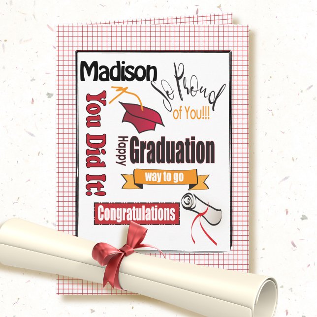 Graduation Congratulations Card to Personalise (Creator Uploaded)
