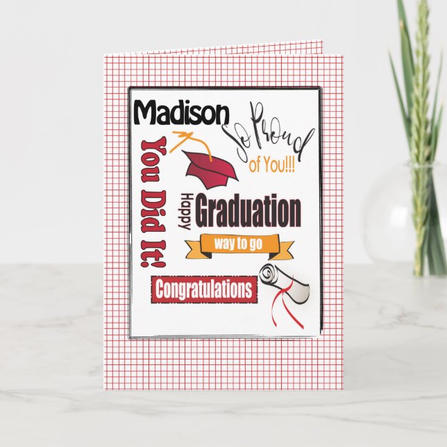 Graduation Congratulations Card to Personalise (Front)