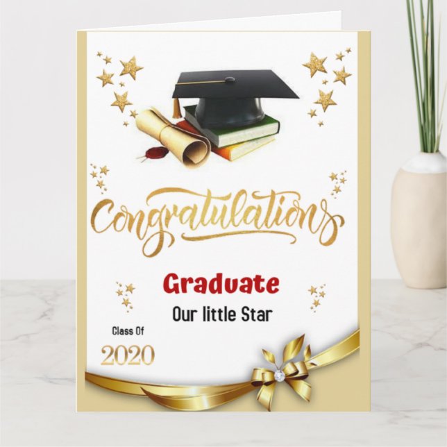 Graduation Congratulations Folded Card (Front)