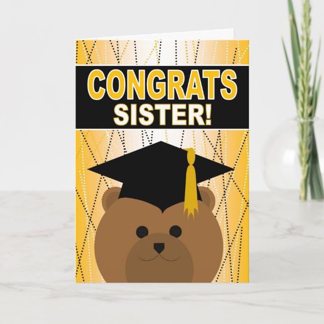 Graduation Congratulations for a Sister Card (Front)