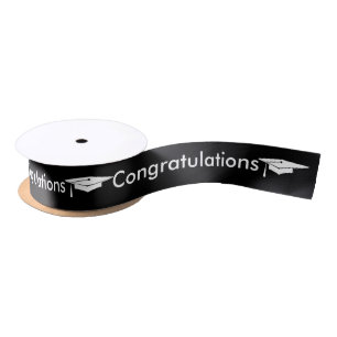 Graduation - Congratulations - Gift Wrap Ribbon Satin Ribbon