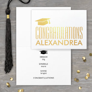 Graduation Congratulations Graduate Silver Real Foil Card