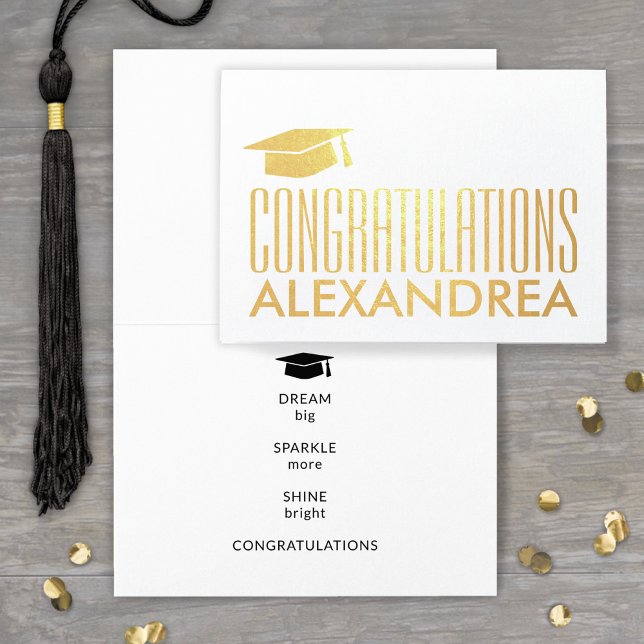Graduation Congratulations Graduate Silver Real Foil Card (Creator Uploaded)