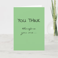 Graduation Congratulations I Think Therefore I Am