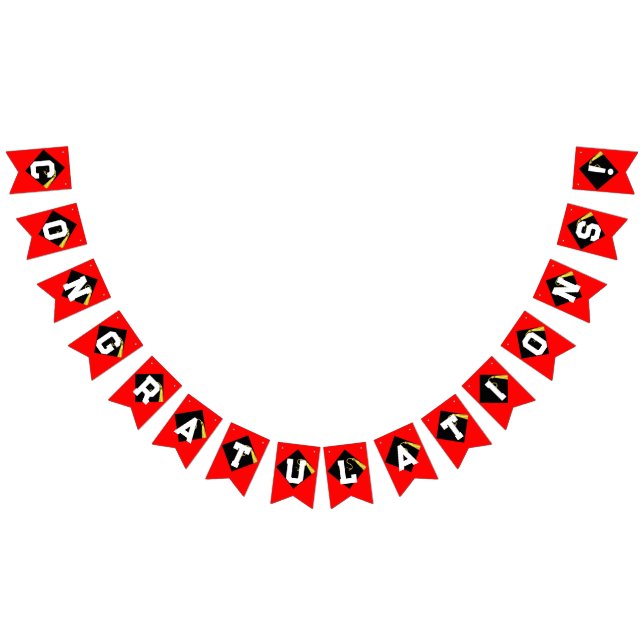 graduation congratulations party decor bunting  (All)