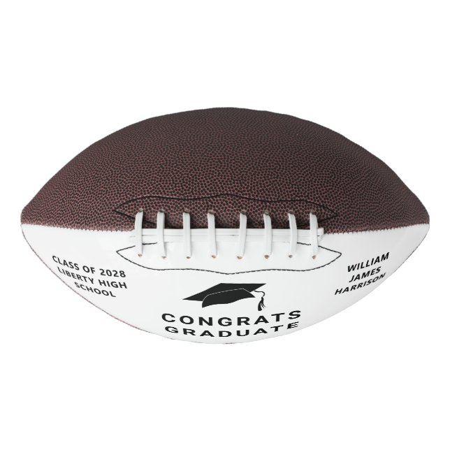 Graduation Congratulations Personalised Football (Front)