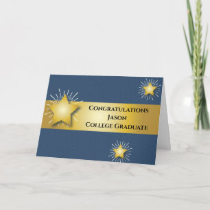 Graduation Congratulations Personalised Star Card
