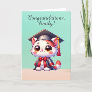 Graduation Congratulations Proud Cat Card