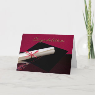 Graduation Congratulations red and black Card