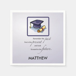 Graduation Congratulations Remember the Past Napkin