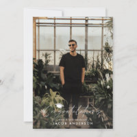 Graduation congratulations simple modern photo inv