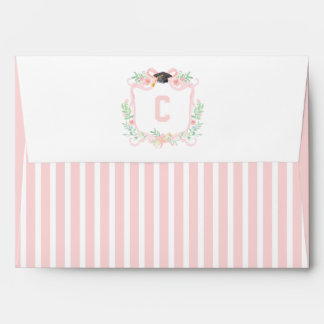Graduation Coquette Crest Monogram Envelope
