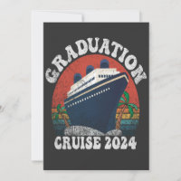 Graduation Cruise 2024 Funny Summer Vacation Retro