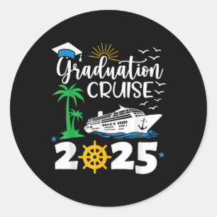 Graduation Cruise 2025 Graduate Hawaii Beach Summe Classic Round Sticker