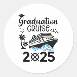 Graduation Cruise 2025 Senior Trip Summer Vacation Classic Round Sticker