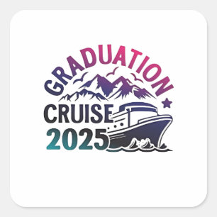 Graduation Cruise 2025 Summer Trip Matching Square Sticker