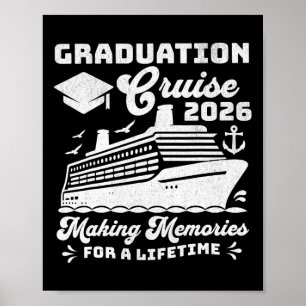 Graduation Cruise Cl Of 2026 Seniors Matching Grad Poster
