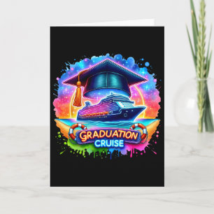 Graduation Cruise Cruising Graduate Beach Summer V Card